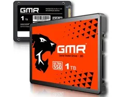 GMR 1 To Performance SSD 2,5 pouces - Mise à niveau haute vitesse - Disque SSD interne - NAND 3D - Interface SATA III 6 Go/s - Convient à alle merken d'ordinateurs portables et de PC - Installation facile