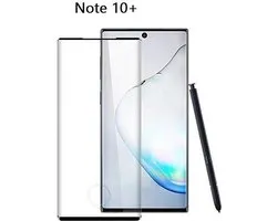 Hoes Geschikt voor Samsung Galaxy Note 10 Plus Full glue Protector Zwart - Ntech