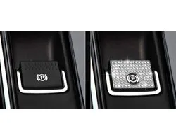 Interieur Trim Bling Accessoires geschikt voor Jaguar XF 2012-2015 Auto modificatie Accessoires Vrouwen Strass Crystal Decals Accessoires Handbrake decoration sticker 1pc ZILVER
