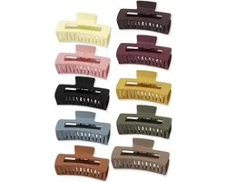 Haarclips Premium - 10 Stuks - Haarklem - Haarklemmen Dames - Bananenklem - Haarspeld - Haarklauw - Haarklem Groot - Haarclip - Haarclip Groot - Haarspelden Dames - Kerst Cadeau - Black Friday 2023 - Sinterklaas Cadeautjes - Deals