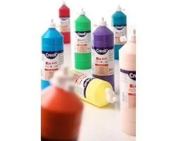 Plakkaatverf Basic  waterbasis 12 kleuren flacons van 1 liter