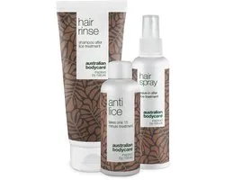 Australian Bodycare Hoofdluis behandelingsset met Tea Tree & dimeticon - 3 Producten met Tea Tree Olie tegen Hoofdluis & Neten - Anti-hoofdluis Behandeling in 15 minuten, Hoofdluis Preventie Spray & Shampoo voor het hele gezin