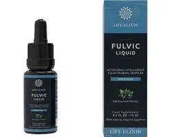 Life Elixir Acide Fulvique Fruits des Bois 15 ml - Supplément Naturel d'Acide Fulvique | Aide à améliorer la résistance - Complexe minéral fulvique au goût de fruits des bois - Soutient le système immunitaire - Sans allergène