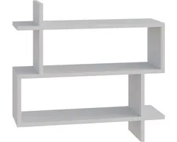 Étagère murale flottante HOCUS PICUS – Support mural rectangulaire, support mural moderne – Meuble mural décoratif pour Boeken, salle de bain, salon, chambre et Cuisine – Facile à assembler (Wit)