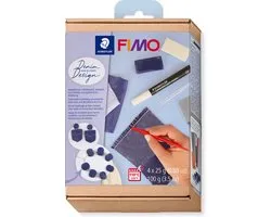 FIMO - pâte à modeler durcissant au four - comment créer un set - effet jeans