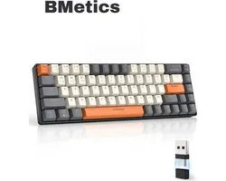 BMetics Wireless Gaming Keyboard - 60% Keyboard - Mechanisch Toetsenbord Draadloos - Bluetooth/Usb Draadloos