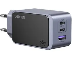 UGREEN Nexode Air 65W USB/USB-C PD Snellader GaN Adapter Grijs