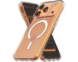 Hoesje – Geschikt voor iPhone 17 Pro Max - Transparant - Geschikt voor MagSafe – Slank - Shock proof hoes