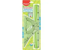 Kit Flex avec 1 règle 30 cm / triangle 2 x 21 cm / rapporteur