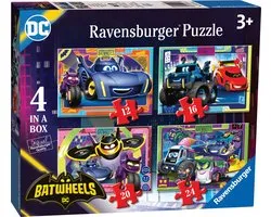 Ravensburger Batwheels 4in1box puzzel - 12+16+20+24 stukjes - kinderpuzzel