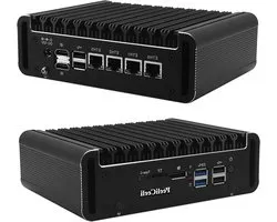 Mini PC N100 - Compacte Desktop Firewall Appliance - Netwerk Beheer - 4x 2.5GbE LAN - Fanless - Grijs