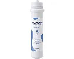 Cartouche filtrante BWT MyAQUA "Protect" | Filtres de remplacement pour les systèmes BWT MyAqua | Assure une eau potable pure et fraîche | Réduit le chlore, le calcaire et les impuretés | Facile à remplacer | Capacité de filtration élevée