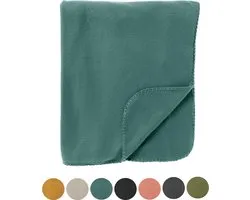 Dutch Decor - PABLO - Plaid 150x200 cm - 100% polyester - fleece terrasplaid - Sagebrush Green - groen
