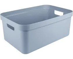 Sunware Sigma Home opbergbox 45L – 59x39x24,2 cm – Blauw – BPA-vrij plastic, stapelbaar (deksel apart verkrijgbaar) – stijlvolle opbergmand voor kinderkamer & woonkamer