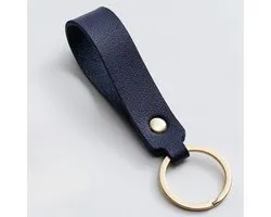 Luxe Sleutelhanger -zwart PU Leer - Hanger Goud - Dames & Heren Sleutel Hanger - Tashanger - Keychain Mode Cadeau - Imitatieleer - Fashion Auto Sleutelhanger