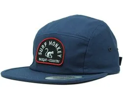 5-panel pet - platte klep - Jockey / Volwassenen / One size (blauw)