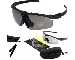 FOCUHUNTER Glasses - Windproof Shooting Glasses Scratch Resistant Goggles for Men, Adjustable, Goggles for Cycling - ShopVlot