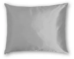 Zijden Kussensloop Pearl Grey - 19MM - Silk Heaven - 45x65cm (voor ergonomische kussens 40x60cm) / Hotelsluiting