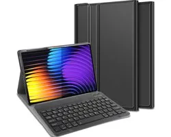 Étui Cazy pour tablette avec clavier compatible avec Xiaomi Pad 7 / Pad 7 Pro - Clavier Bluetooth QWERTY - Zwart