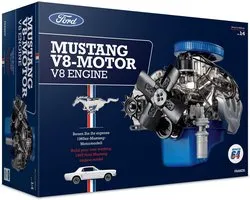 Modelbouw Motor - V8 Motor Kit - Techniek Leren - Functioneel Transparant Model - Kwart Schaal - Transparant