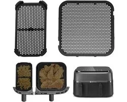 2-delige Silicone Spatscherm voor Philips Airfryer NA350 – Speciaal voor Dual Basket 3000 Serie (3L+6L) – Hittebestendig tot 240°C – Beschermt Verhittingselement & Ventilator – Vaatwasserbestendig