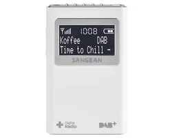 Sangean DPR-39 - Radio portable - Radio de poche avec DAB + et FM - Wit