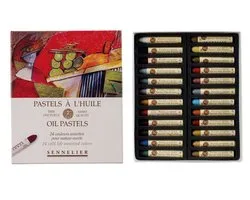 Set of oil pastels Sennelier 24 pcs for still life