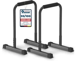 DH FitLife Dip Bars | Dip Stang & Verstelbaar Dip-Station 80-90 cm | Parallettes voor Calisthenics en Krachttraining | Stabiel en Veilig | Indoor en Outdoor Fitnessapparatuur
