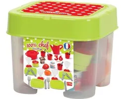 Ecoiffier 100% Chef Servies in Opbergbox, 36dlg