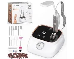 Limes à ongles électrique de bureau Beeperfect ® - Perceuse à ongles - Kit de manucure et pédicure - 40 000 tr/min - Sans fil - Or Goud