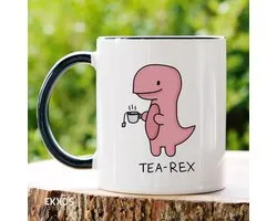 Tea Rex mok - Vaderdag cadeau - Vaderdag - Moederdag cadeau - Moederdag - Cadeau voor moeder - Mokken en bekers - Cadeau voor vrouw - Valentijndag - Cadeautje voor haar - Mokken - Bekers - Mok met tekst - Cups - Theeglazen - Koffiemok