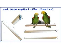 Oiseaux de perche d'angle 50 cm de long 3 cm d'épaisseur volière cage à oiseaux