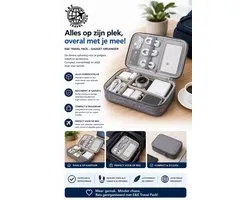Multifunctionele Gadget Kabelorganizer Nylon Kabel Organizer voor Elektronische Accessoires -E&E Travel Pack- Compact, Stijlvol en Duurzaam-Drie-/Enkel-laags Reisbare Draagbare Digitale Opbergzak HDD Powerbank organizer Reizen-Vakantie-Tasje 2025