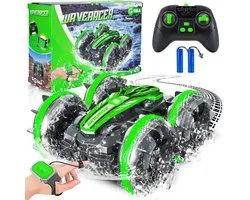 GILA Bestuurbare Auto All-Terrain - RC Auto met 2 Accu's - Waterdicht - Speelgoed Autos Jongens - Buitenspeelgoed - Race Boot Land & Water - 1,5u Speelplezier - Radiografisch