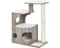 In And OutdoorMatch Arbre à chat de Luxe Darion - pour chats - Bois - panier souple pour chat - jouets pour chats - adapté aux petits chatons