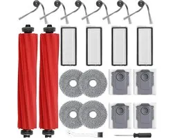 22-Piece Accessory Set for Roborock QV 35S/QV 35A Robot Vacuum Cleaner with 2 Main Brushes, 4 Cleaning Cloths, 4 HEPA - ShopVlot