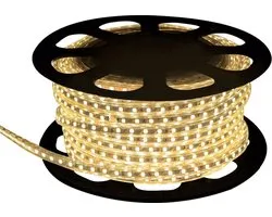 Warm wit LED Strip Outdoor IP68 - 25 Meter - 220V - Matel