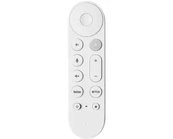 Adapté pour Google TV Streamer 4K télécommande - Commande vocale Google - Fonction anti-perte - Blanc - Distance de transmission 15 mètres (Pile non incluse)
