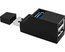 VLTG USB Splitter 3 ports - Hub USB Compact 3.0 / 2.0 - Distributeur Pour PC Portable - Zwart