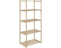 Hoge Houten Stellingkast met 5 Planken voor Opslag