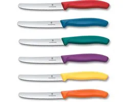 Set de couteaux Victorinox Swiss Classic Tomato - 11cm - 6 pièces - Multicolore