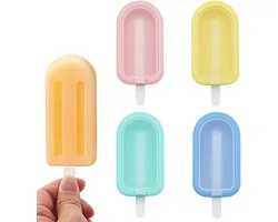 Silicone Popsicle Molds - Popsicle Molds With Sticks - Drip-Free Design - Dishwasher Safe - 4 Pack Silicone Set - Voor Kinderen En Volwassenen