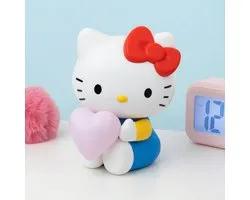 Hello Kitty 3D‑Vormige Lamp met Hart – Officieel Gelicentieerde Sanrio Personage‑lamp, Voor Nachttafel of Plankdecoratie, Werkt op Batterijen – Paladone