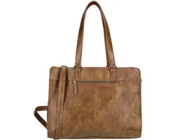 Sac bandoulière Julia Enrico Benetti avec compartiment pour ordinateur portable 15 pouces - Sac pour ordinateur portable - Cognac