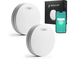 Sentry ONE – Smart Rookmelder 2-Pack – WiFi & App – 10 Jaar Batterij – Slimme & Draadloos Koppelbare Rookmelder / Brandmelder – Rookalarm Set