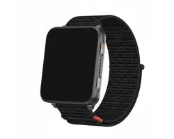 Bracelet boucle en nylon - compatible avec Garmin Venu X1 - velcro - noir
