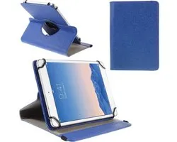 360 Rotating Book Case Universele Tablethoes - Geschikt voor Medion 10,1 LifeTab - Donkerblauw
