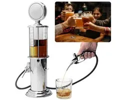 Distributeur de boissons Cheqo® en plastique - Beertender - Tour à bière avec robinet - Robinet à bière modèle de table - 950 ml - Design station-service - EBOOK inclus
