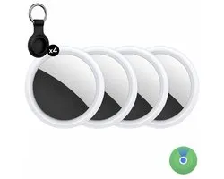 Darora® Smart Tracker - 4 Stuks - Apple Find My - GPS Tracker - Koffer Tracker - Bagage Tracker - Sleutelvinder - Keyfinder - Sleutelhanger Geschikt voor AirTag - Airtag-Sleutelhanger