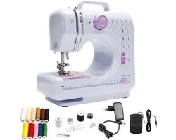 Naaimachine Kinderen - Kindernaaimachine - 12 steektypen - Mini Naaimachine - Cadeau voor Meisjes - Sewing Machine Beginners Set